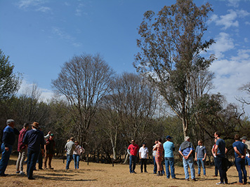 Group gathered for a safety briefing
